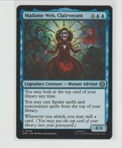2025 Magic the Gathering MTG Spider-Man: Madame Web, Clairvoyant Uncommon #36 - Image 1