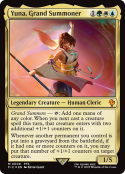 Yuna, Grand Summoner (FOIL) x1 - MTG Final Fantasy Commander FIC #8 - Image 1