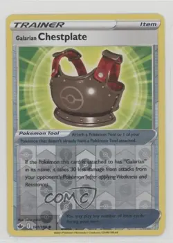 Galarian Chestplate Reverse Foil Pokemon Sword & Shield Chilling Reign #141 - Image 1