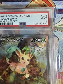 PSA 9 Leafeon V 071/069 Alt Art SR Eevee Heroes Japanese Pokemon Card MINT - Image 5