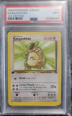 PSA 9 Kangaskhan - 21/64 - 1999 Pokemon Jungle Non Holo Rare WOTC 1st Edition - Image 1