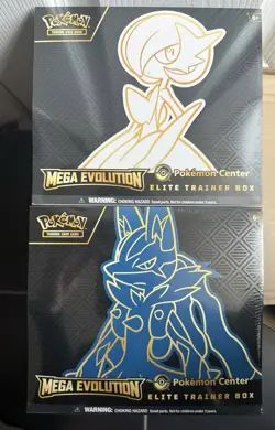Pokemon TCG Mega Evolution Pokemon Center ETB Lucario & Gardevoir Pair Sealed - Image 1