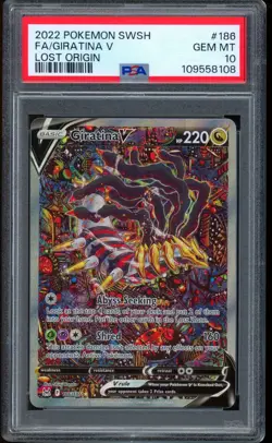 2022 Pokemon Giratina V Lost Origin Full Art SWSH #188 PSA 10 GEM MINT - Image 1