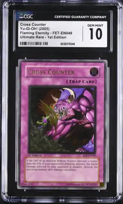 YUGIOH Cross Counter FET-EN049 Ultimate Rare 1st Edition CGC 10 - Image 1