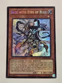 Sage with Eyes of Blue LCKC-EN015 Secret Rare Holo Foil Bleed Yugioh Mint - Image 1
