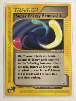 Super Energy Removal 2 134/147 - Aquapolis Non Holo Pokemon Card - Image 1
