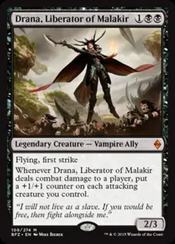 Drana, Liberator of Malakir -Foil Light Play MTG Battle for Zendikar - Image 1