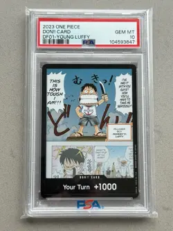 PSA 10 DON!! Card DF01 Young Luffy 2023 Devil Fruits Collection 1 One Piece Don - Image 2