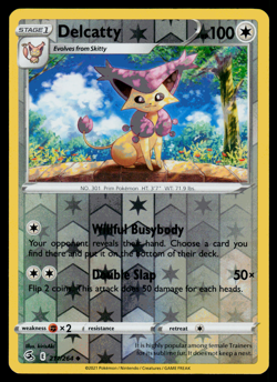 Pokemon Card - SWSH - Fusion Strike Delcatty 211/264 Reverse Holo - NM - Image 1