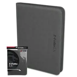 BCW GAMING Z-FOLIO 9-POCKET LX ALBUM Gray HOLDS 360 CARDS ZIPPER CLOSURE - Image 1