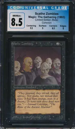 Beta Scathe Zombies CGC 8.5 Graded Magic MTG (0254) -magicgraders- - Image 1