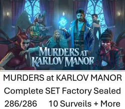 MTG Magic the Gathering Murders at Karlov Manor Complete Set Sealed MKM MOL Reg - Image 1