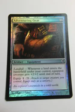 MTG Adventuring Gear x1-Foil -Zendikar-Lightly Played - Image 1