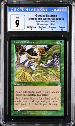 GAEA'S BALANCE Apocalypse Foil U CGC 9 MTG Rebecca Guay [Nostalgium] - Image 1
