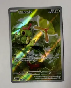 Pokemon S&V 151 Caterpie 172/165 Illustration Rare Near Mint - Image 2