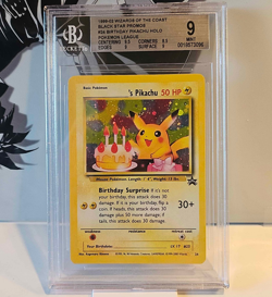 Pokemon Birthday Pikachu Holo #24 Black Star Promo Graded 9 - Image 1