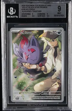 2025 POKEMON BLACK STAR PROMOS - JOURNEY TOGETHER #189 N'S ZORUA BGS 9 - Image 1