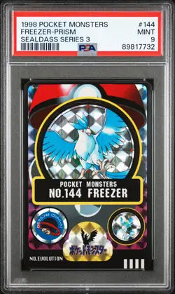 1998 POCKET MONSTERS SEALDASS SER 3 #144 FREEZER-PRISM PSA 9 - Image 1
