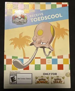 Exclusive Pokemon Worlds Anaheim 2025 Toedscool Unused Scarlet Violet Game Code - Image 1