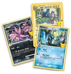 Pokemon 25th Anniversary Promo Mimikyu, Light Toxtricity, and Hydreigon - Image 1