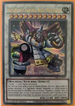 YuGiOh Superheavy Samurai Brave Masurawo Ultra Rare 1st Edition CYAC-EN039 - Image 1