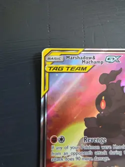 Marshadow & Machamp GX Full Art Holo Card 199/214 Unbroken Bonds - Image 2