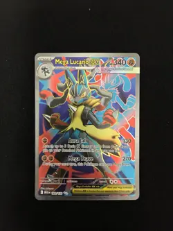 Pokemon Mega Lucario EX FA 160/132 Ultra Rare Holo NM Mega Evolution TCG Card - Image 1