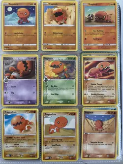Pokemon Card Species Set Lot - 9x Unique Cards / Trapinch Family 5 - Image 1
