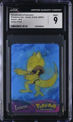 Abra Kadabra Alakazam Pokemon Advanced Artbox 2004 Panini Lenticular Card - Image 1