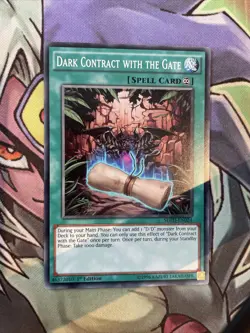 SDPD-EN024 Dark Contract With The Gate Common 1st Edition NM Yugioh Card - Image 1