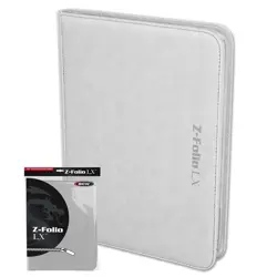 BCW GAMING Z-FOLIO 9-POCKET LX ALBUM White HOLDS 360 CARDS ZIPPER CLOSURE - Image 1