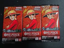 Bandai One Piece Card Game Inherited Will OP-13 3 Packs - Image 1