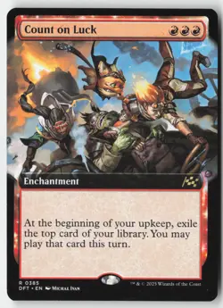MTG - Count on Luck (Extended Art) R Aetherdrift 385 LP-NM - Image 1