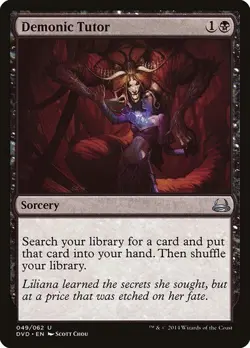 Demonic Tutor - DvD - NM - Magic The Gathering - MTG - Image 1