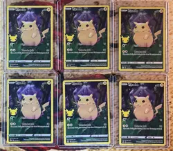 Pokemon Celebrations PIKACHU Full Art Holo Rare 005/025 6-Card LOT - Image 1