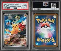 2022 POKEMON JAPANESE SV PROMO SCARLET & VIOLET PRE-ORDER #001 PIKACHU PSA 10 - Image 3