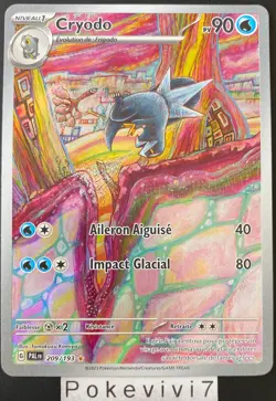 Carte Pokemon CRYODO 209/193 Holo Secrete EV2 Ecarlate et Violet PAL FR NEUF - Image 1