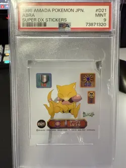 1998 Amada Pokemon JPN Super DX Stickers #D21 ABRA - Image 1