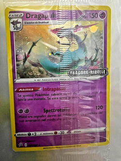 Carta Pokemon Fragore Ribelle ITA DRAGAPULT 091/192 HOLO STAMPED PROMO SEALED - Image 1