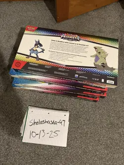 4x Pokemon Prismatic Evolutions Lucario EX and Tyranitar EX Premium Collection - Image 2