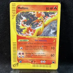 2003 Pokemon Skyridge Moltres H20/H32 Holo Wotc Care Rare Swirl tcg - Image 1