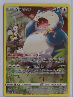 Pokemon TCG Snorlax Trainer Gallery TG10/TG30 Lost Origin Holo Ultra Rare - Image 1
