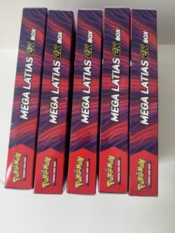 Pokemon TCG Mega Evolutions Mega Latias EX Box Lot Of 5 Factory Sealed Brand New - Image 5