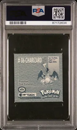 Charizard #06 Pokemon 1999 Artbox Sticker Series 1 PSA 8 NM-MT Vintage - Image 2