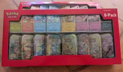Pokemon TCG: Prismatic Evolutions 8 Mini-Tins Promos Costco - NEW - Image 1
