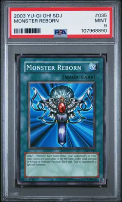 2003 YU-GI-OH! STARTER DECK: JOEY #035 MONSTER REBORN PSA 9 - Image 1