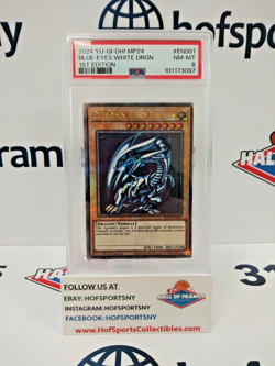 2024 YU-GI-OH BLUE EYES WHITE DRAGON MP24 1ST EDITION EN001 PSA 8 - Image 2