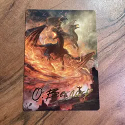 MTG Rite of the Dragoncaller Art Card (/54) Gold-Stamped Signature - Image 1