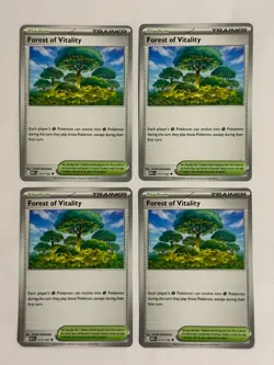 4x Forest of Vitality 117/132 Pokemon TCG (NM/M) Mega Evolution Card Playset - Image 1