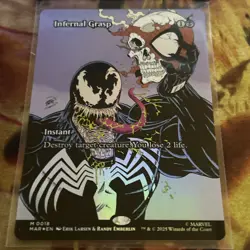 MTG Marvel’s Spider-Man Infernal Grasp Borderless Foil 0018 Mythic SICK CARD ASM - Image 1